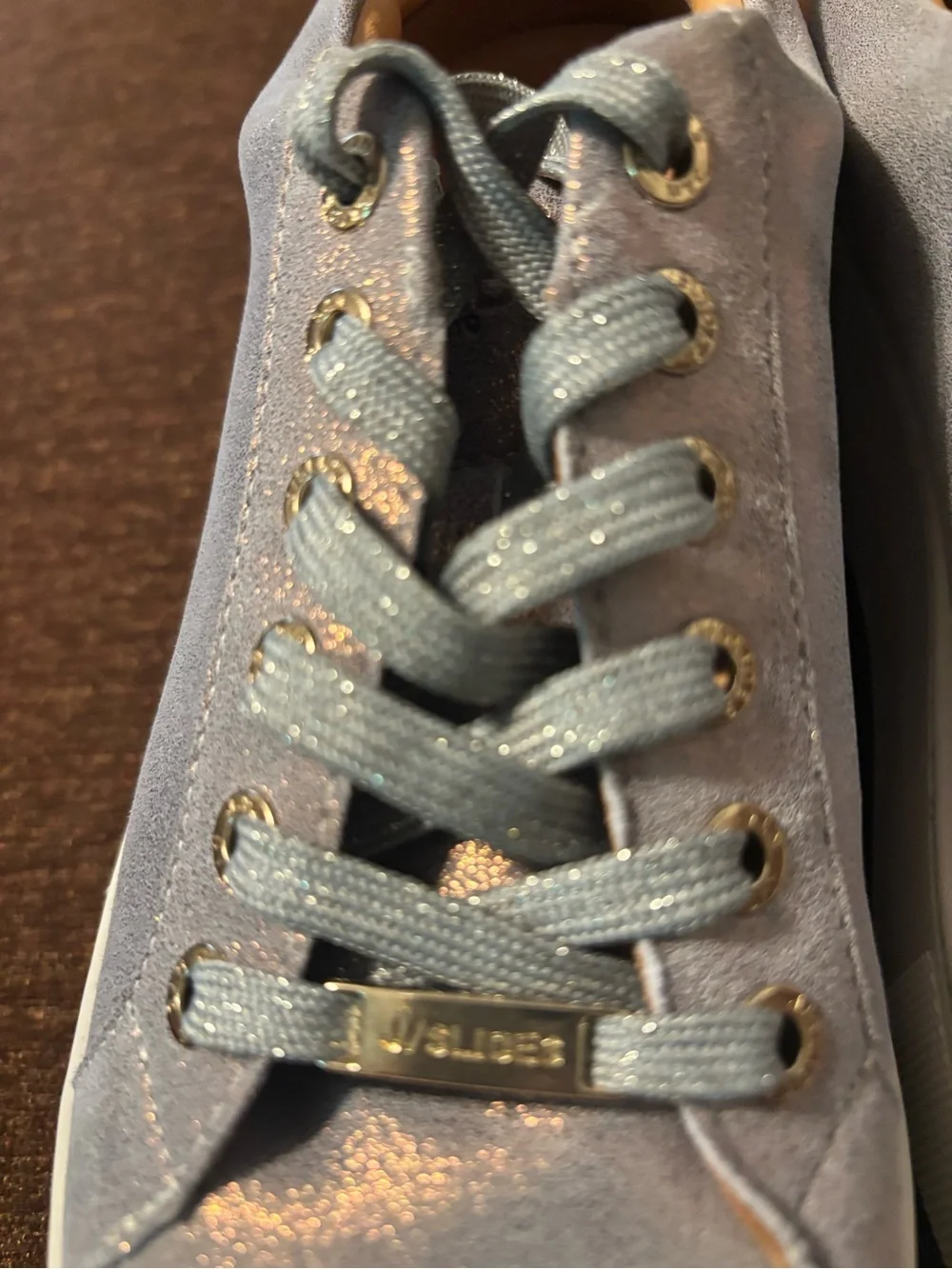 J/SLIDES Metallic Platform Lace-Up Sneaker